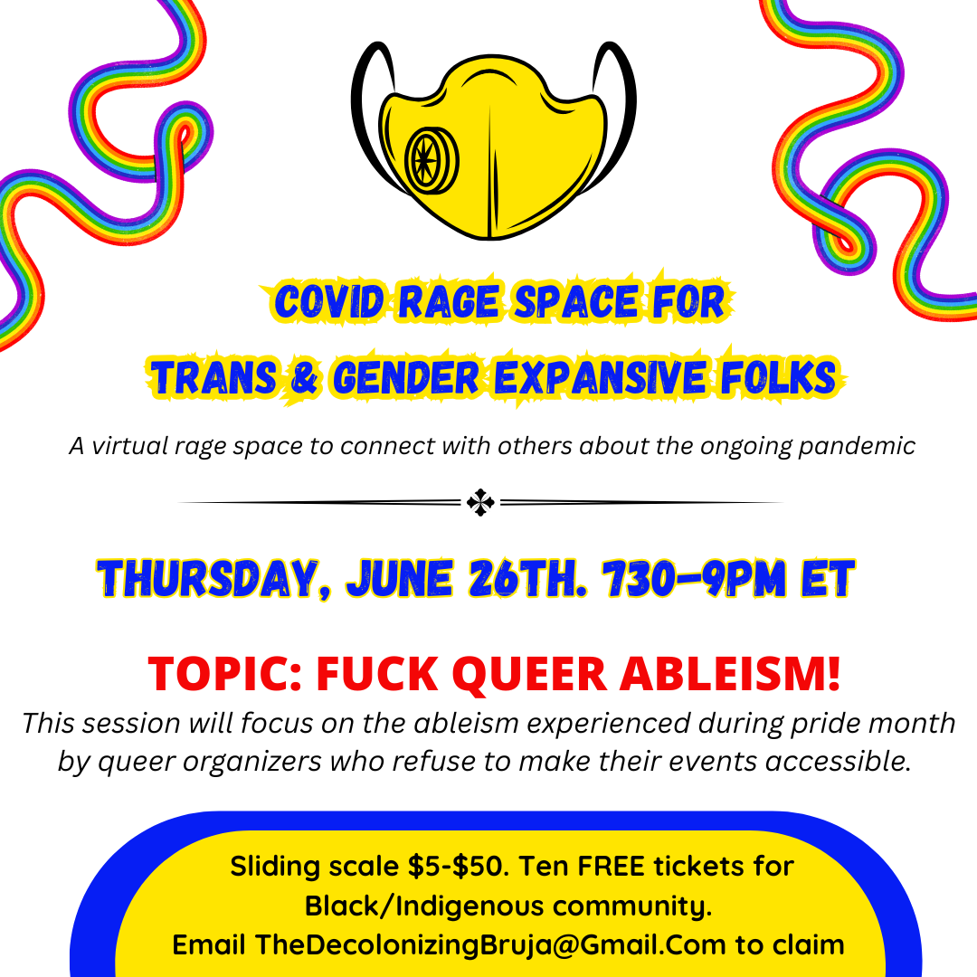 Campaign cover image for Covid Rage Space for Trans & Gender Expansive Folks