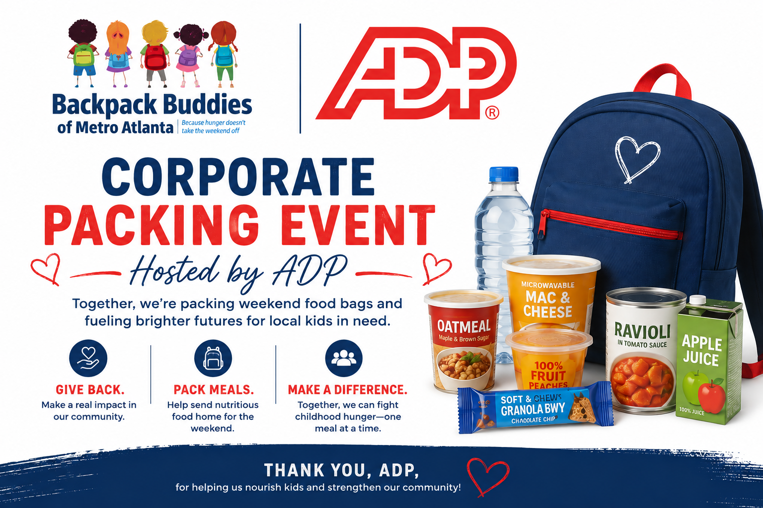 Campaign cover image for ADP Corporate Packing Event
