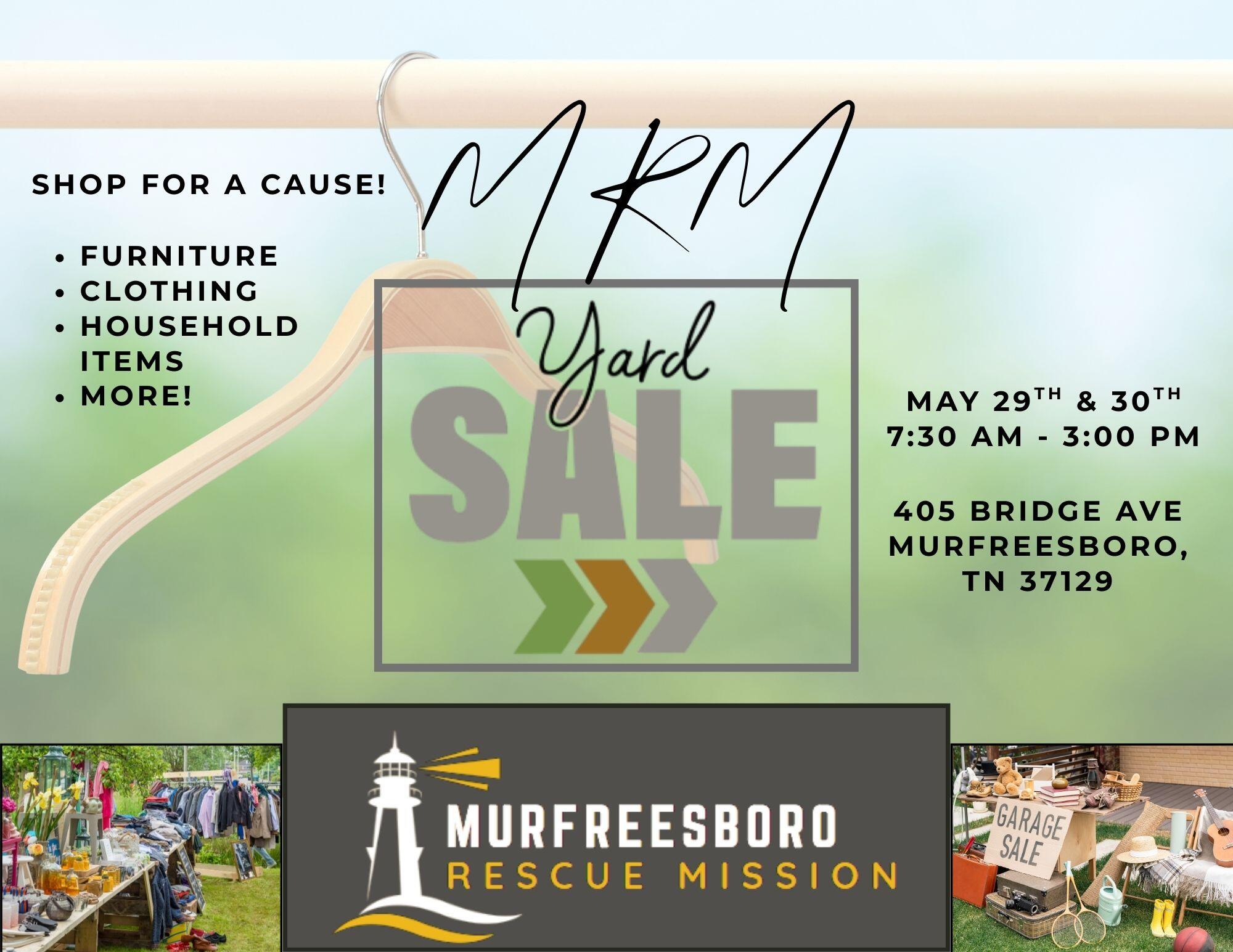 Campaign cover image for MRM Yard Sale Event - 05/29/2026 & 05/30/2026