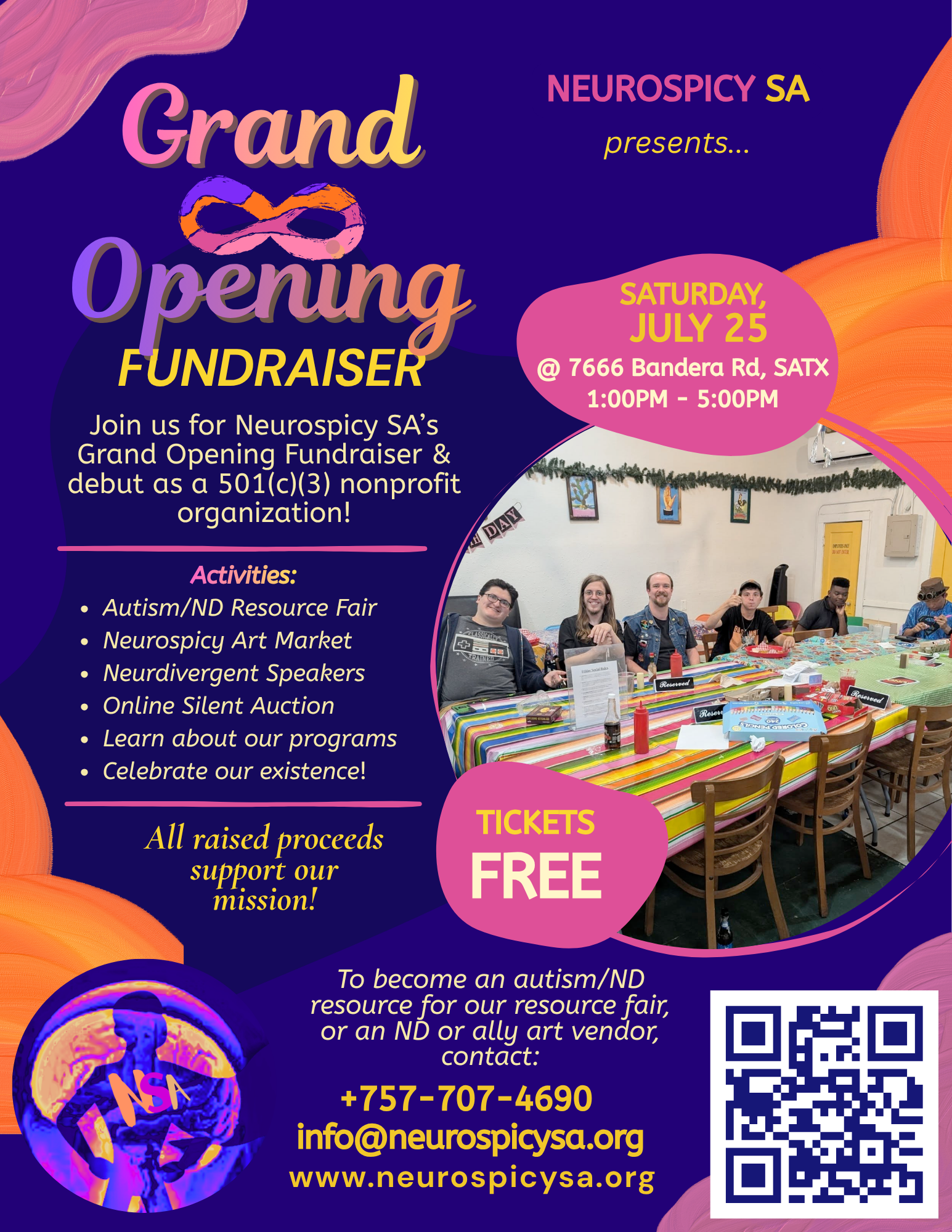 Campaign cover image for Neurospicy SA: Grand Opening Fundraiser