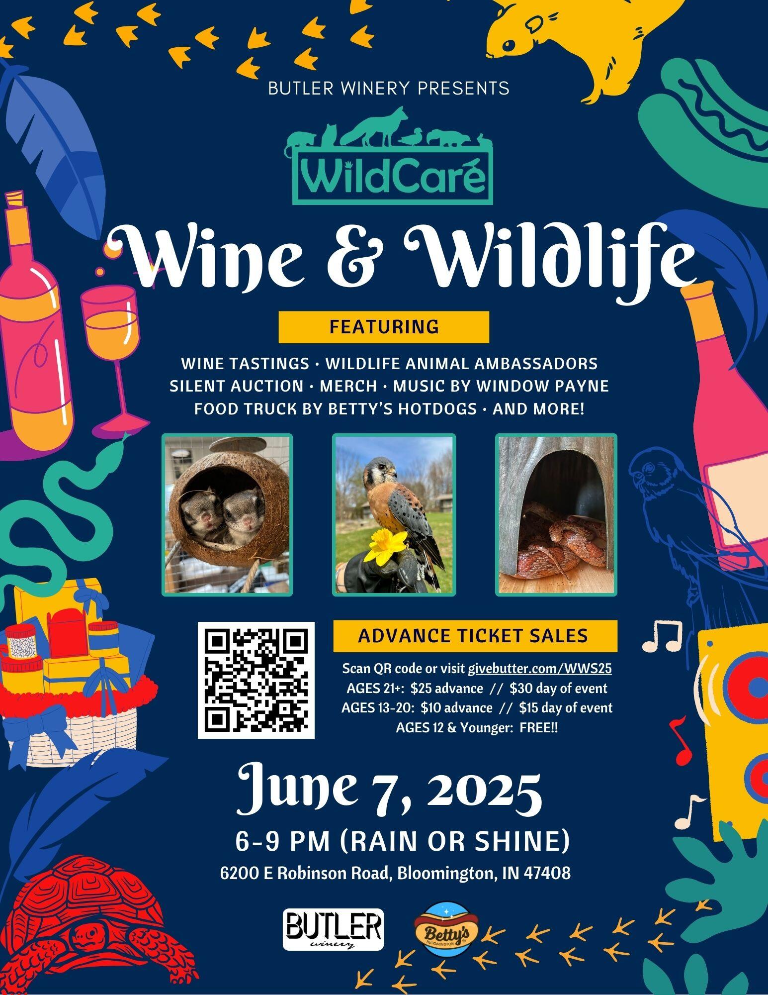 Campaign cover image for Summer 2025 WildCare's Wine & Wildlife at Butler Winery