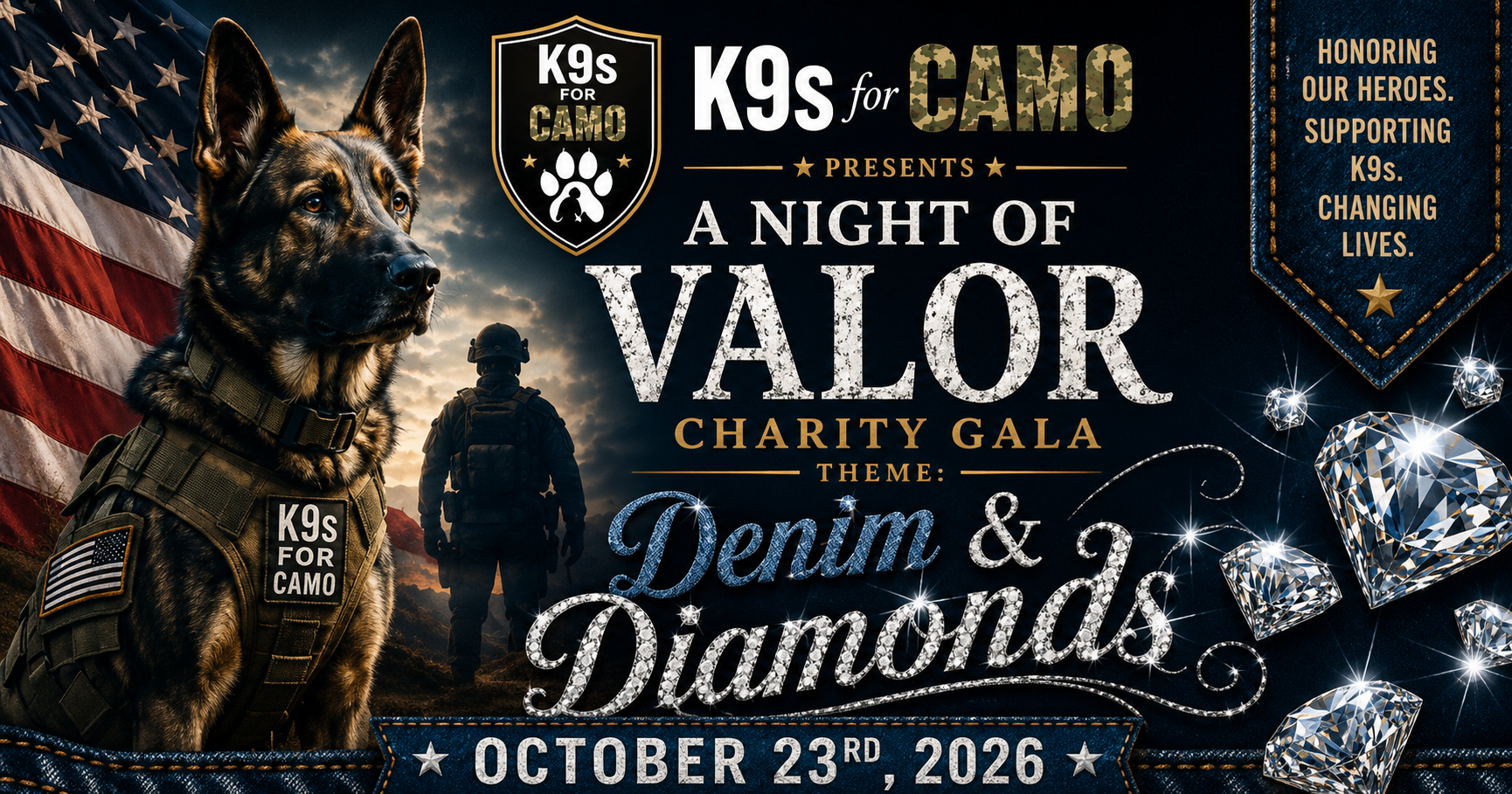 Campaign cover image for K9s for Camo 2026 Gala - A Night of Valor