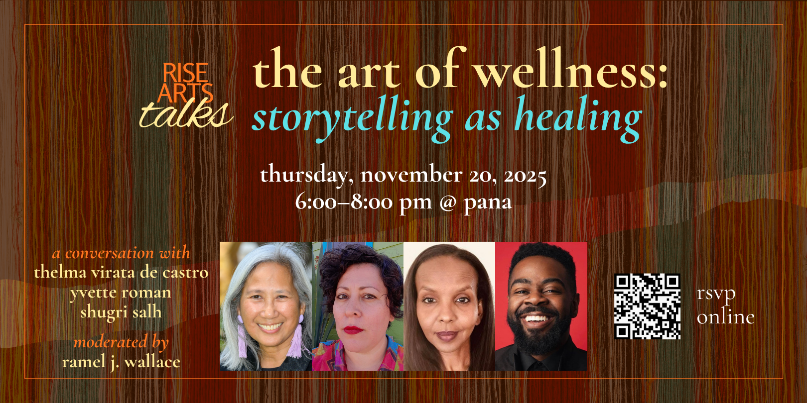 Campaign cover image for RISE Arts Talks | The Art of Wellness: Storytelling as Healing