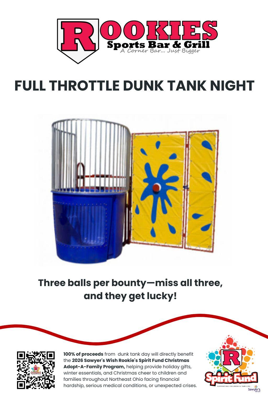 Campaign cover image for Full Throttle Dunk Tank Night | 9.16.26