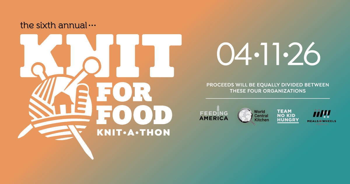 Campaign cover image for Knit for Food Knit-a-thon 2026