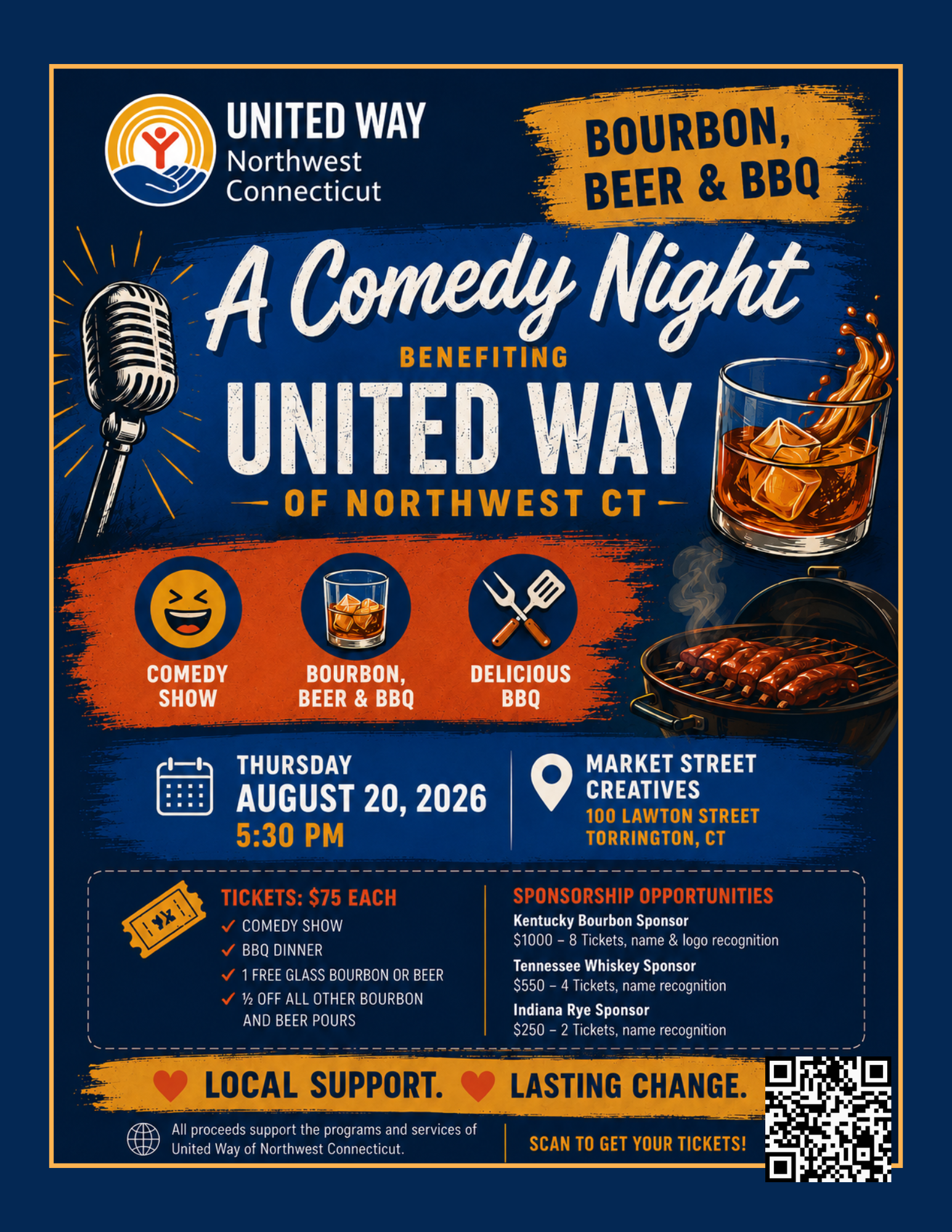 Campaign cover image for An Evening of Bourbon, Beer, Barbecue & Comedy