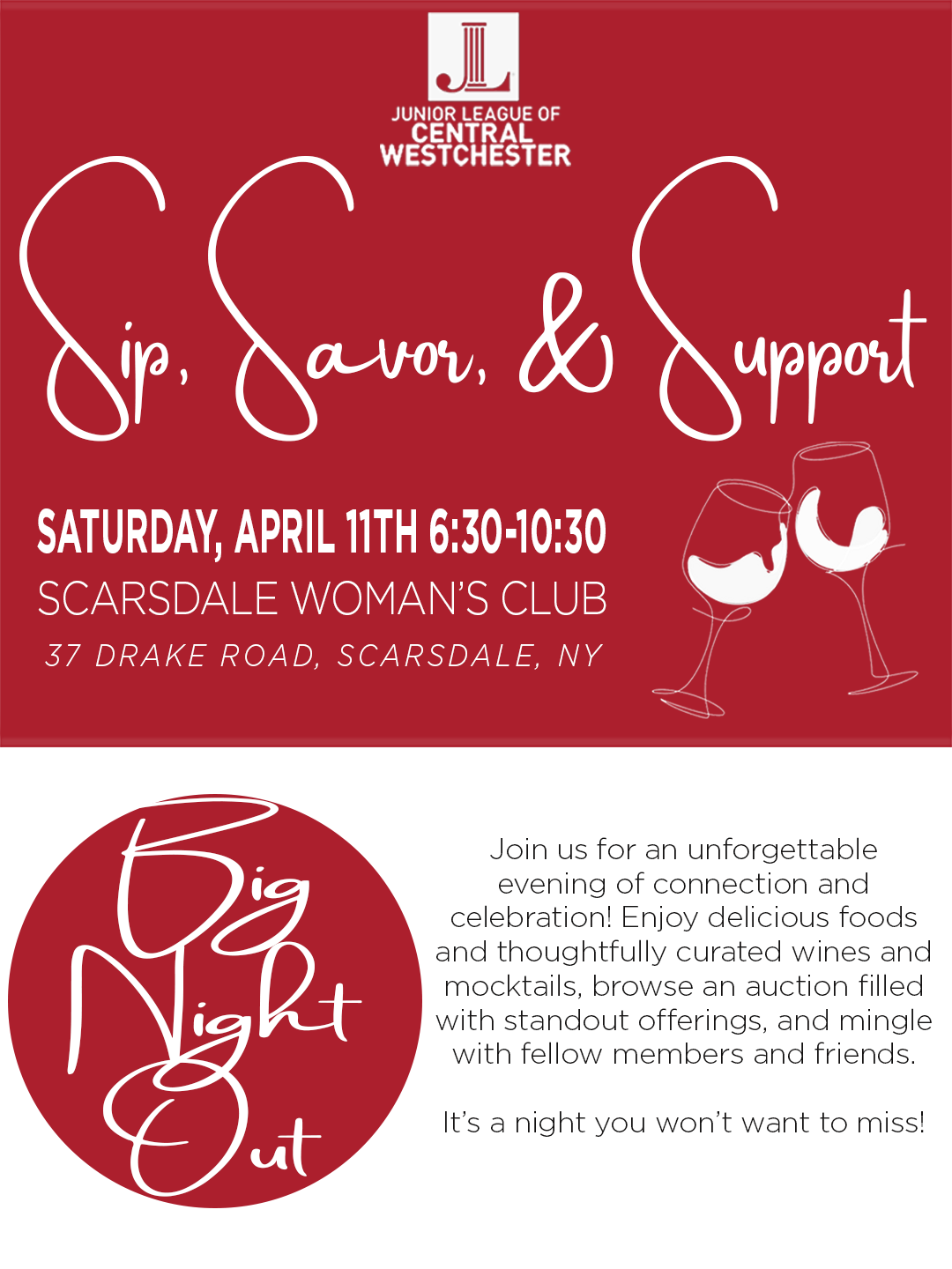 Campaign cover image for Big Night Out:  Sip, Savor & Support