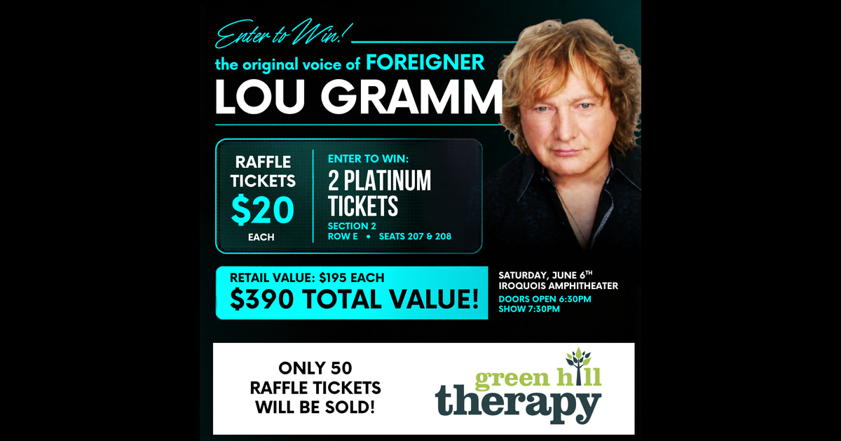 Campaign cover image for May 2026 - Lou Gramm Raffle - Green Hill Therapy