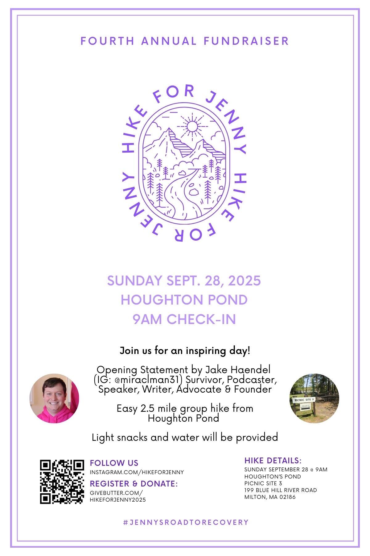 Campaign cover image for Hike for Jenny 2025