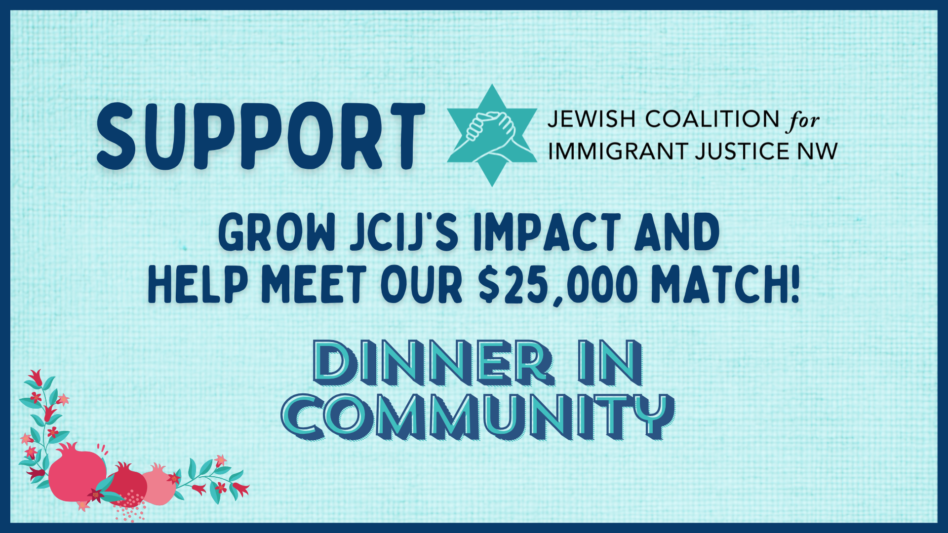 Campaign cover image for Jewish Coalition's Dinner in Community!