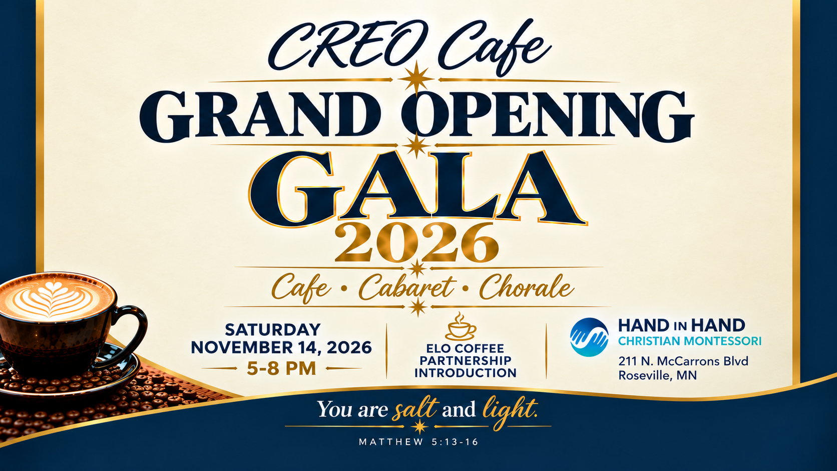 Campaign cover image for Grand Opening Gala 2026 - Hand In Hand Christian Montessori
