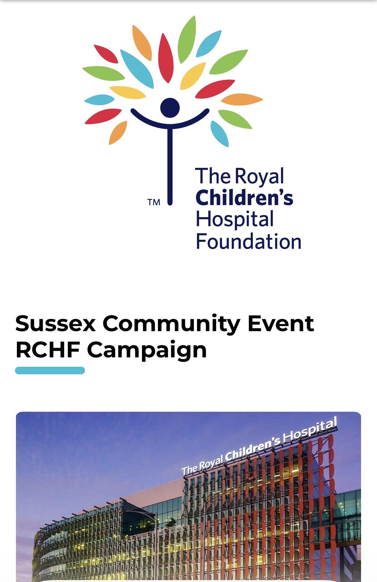 Campaign cover image for Sussex Community Event Auction for RCH Music Therapy 🎼🎻