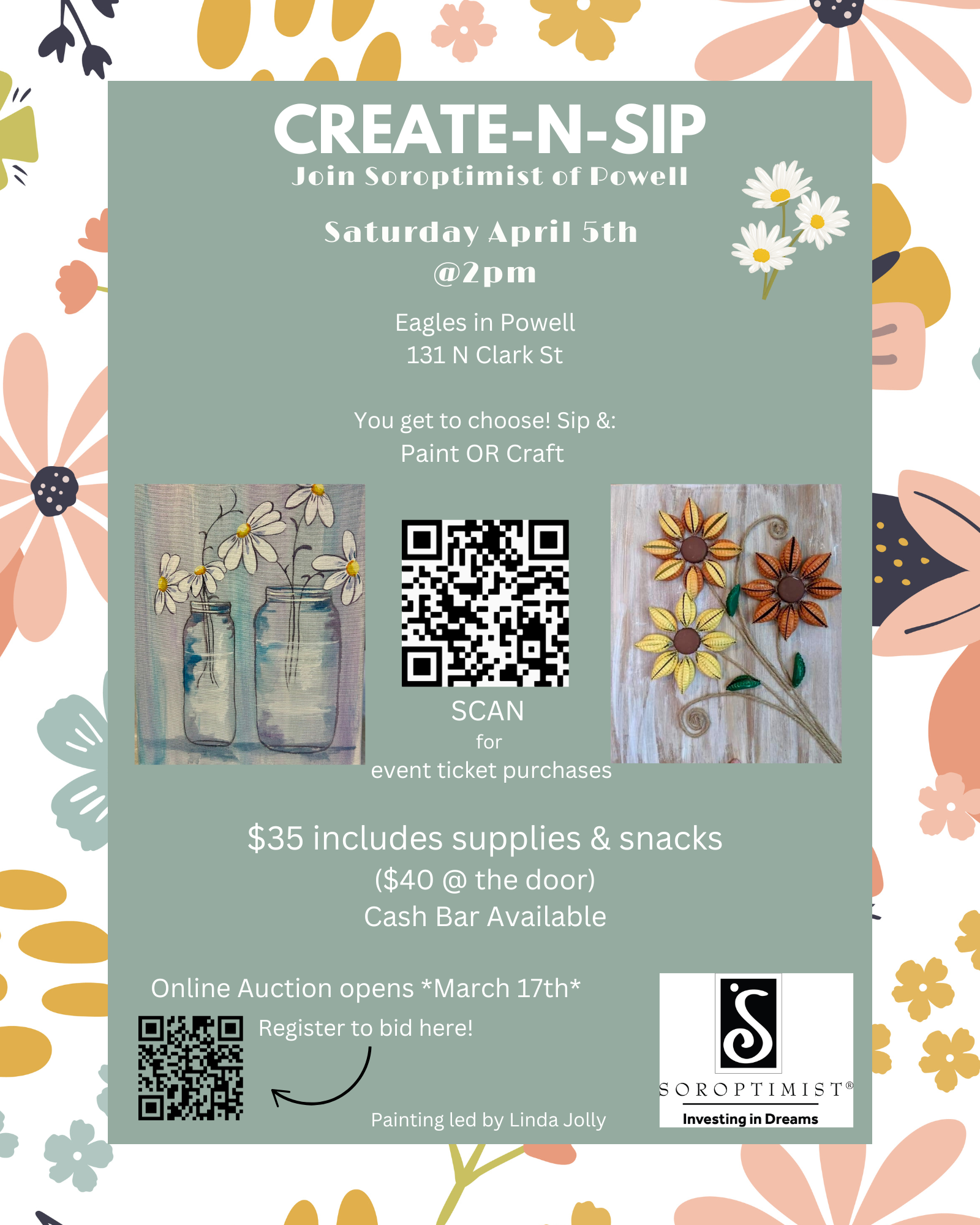 Campaign cover image for Create-n-Sip Spring Fling