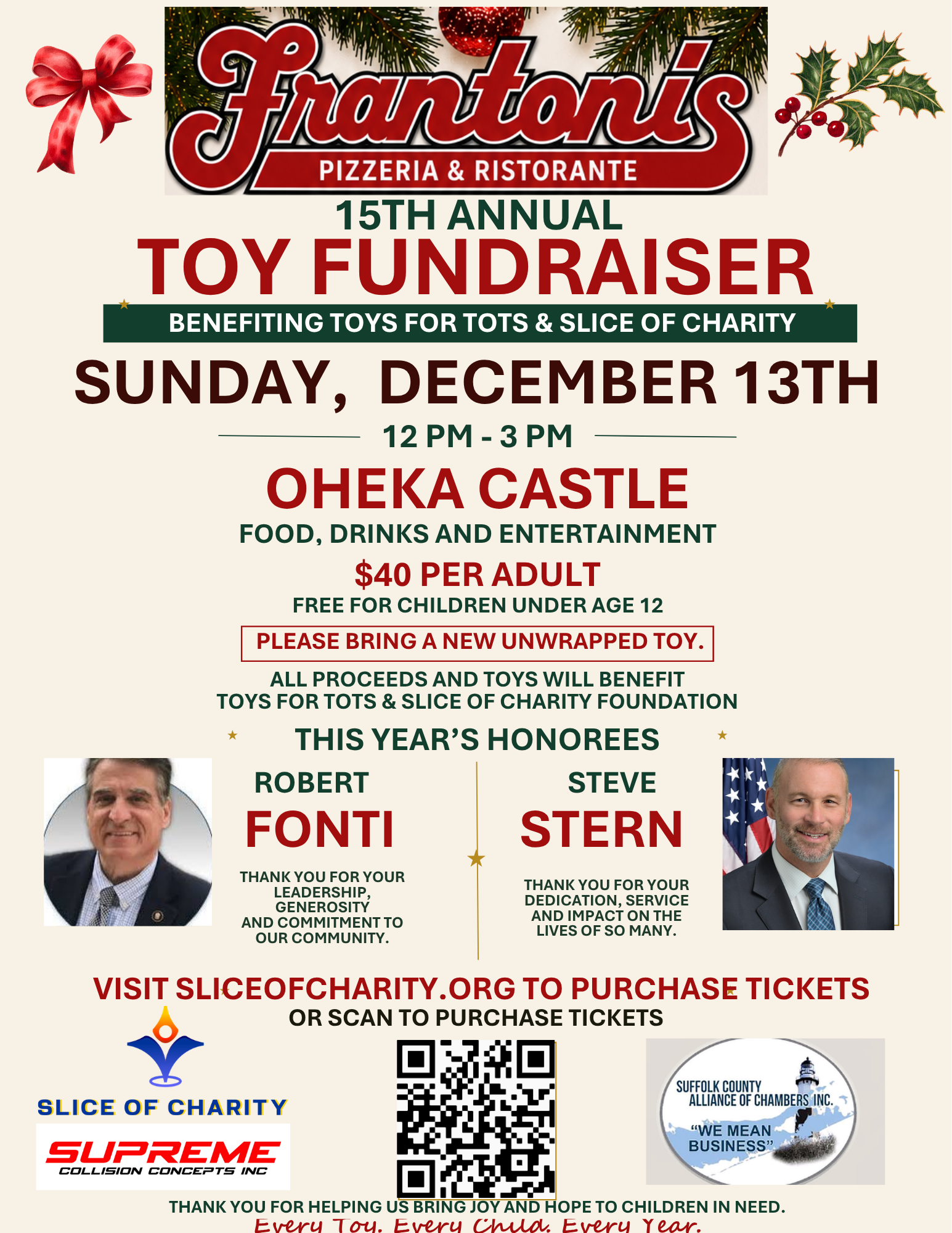 Campaign cover image for Toy Drive Oheka Castle 2026