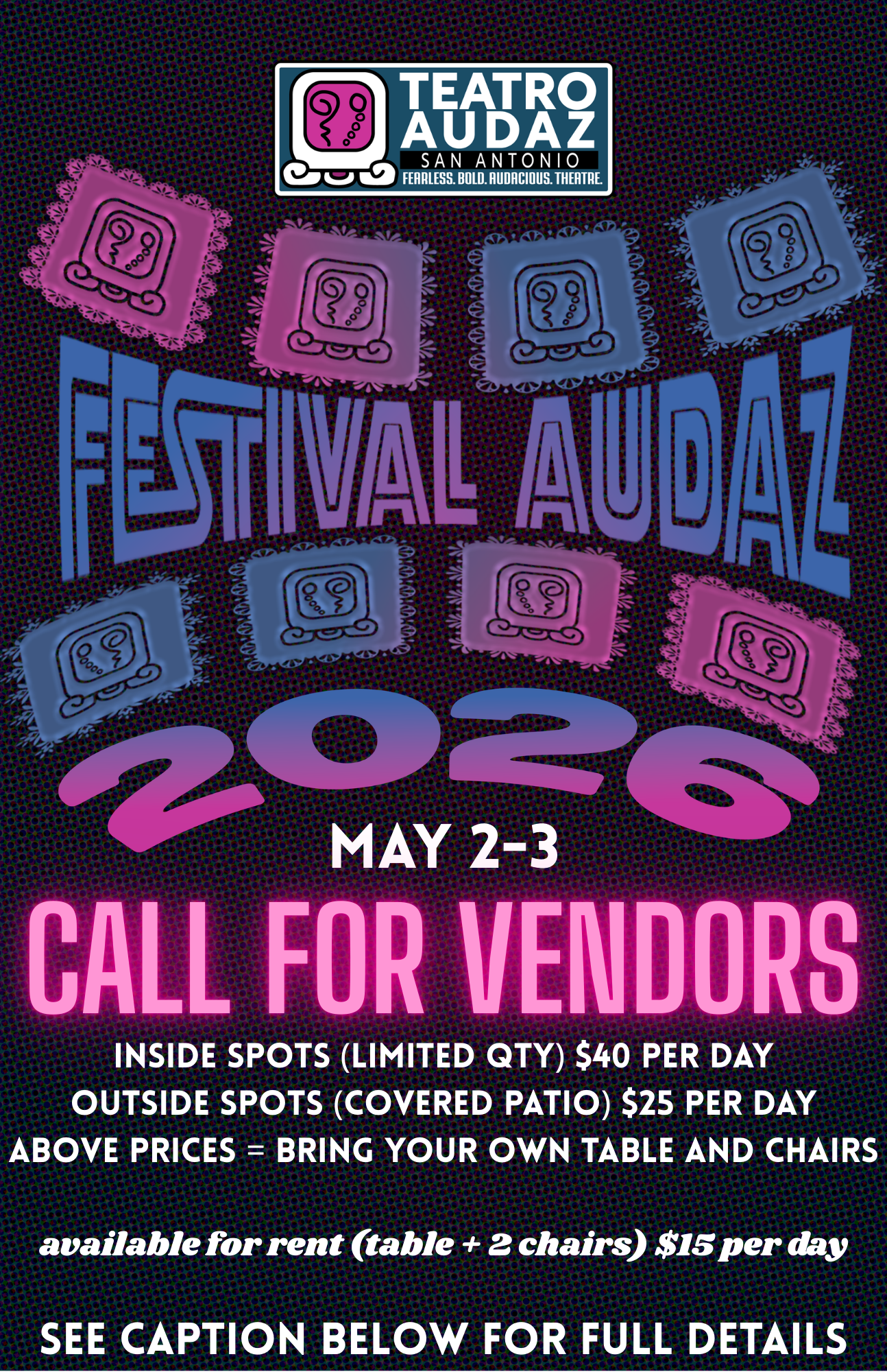 Campaign cover image for 2026 Festival Audaz - Vendor Registration