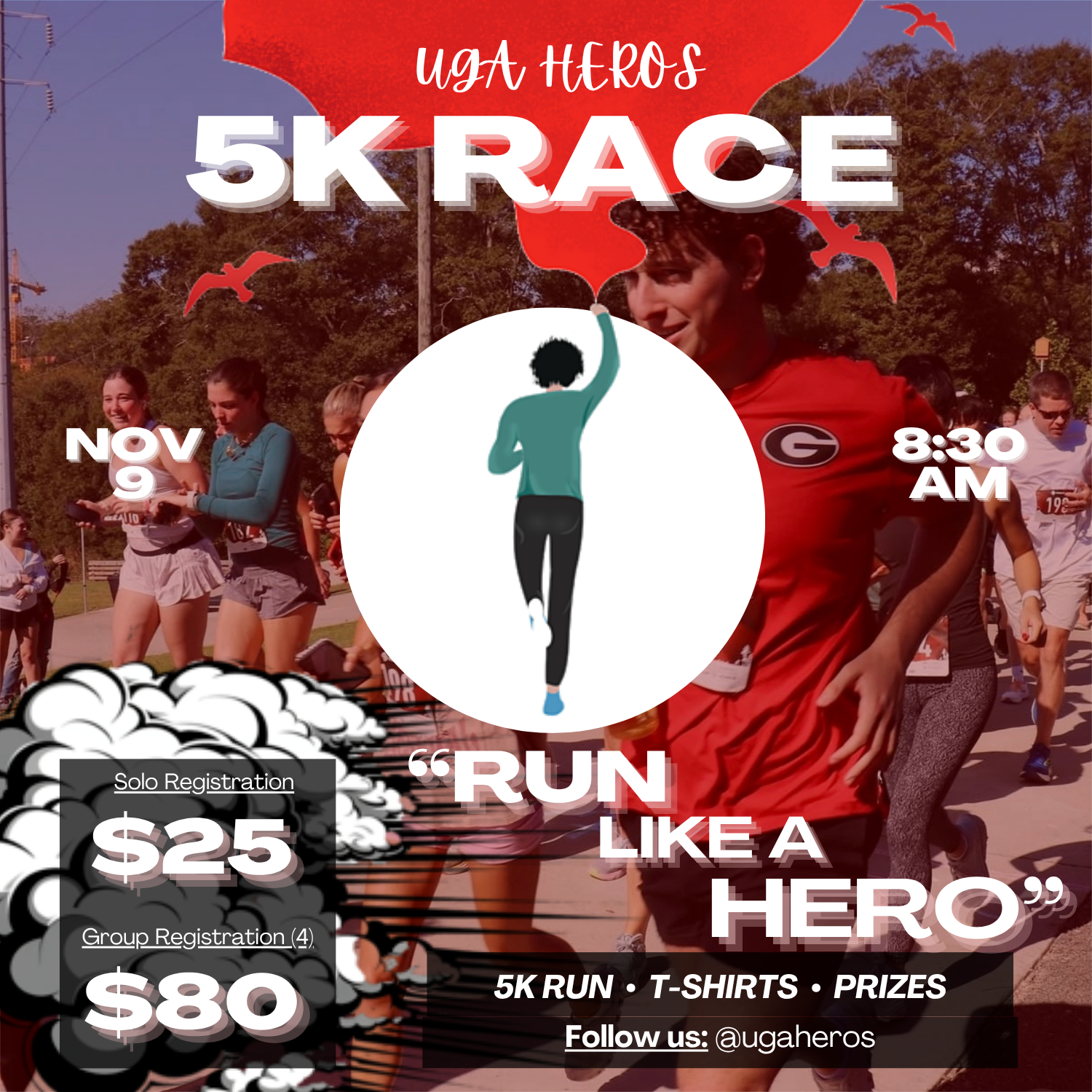 Campaign cover image for 2025 UGA HEROs Torch 5K