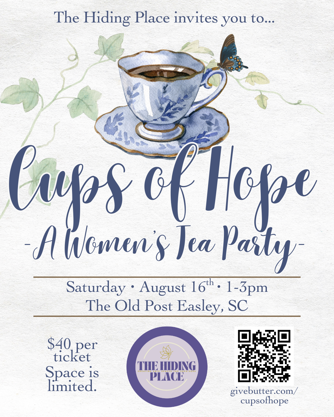 Campaign cover image for Cups of Hope | Women's Tea Party