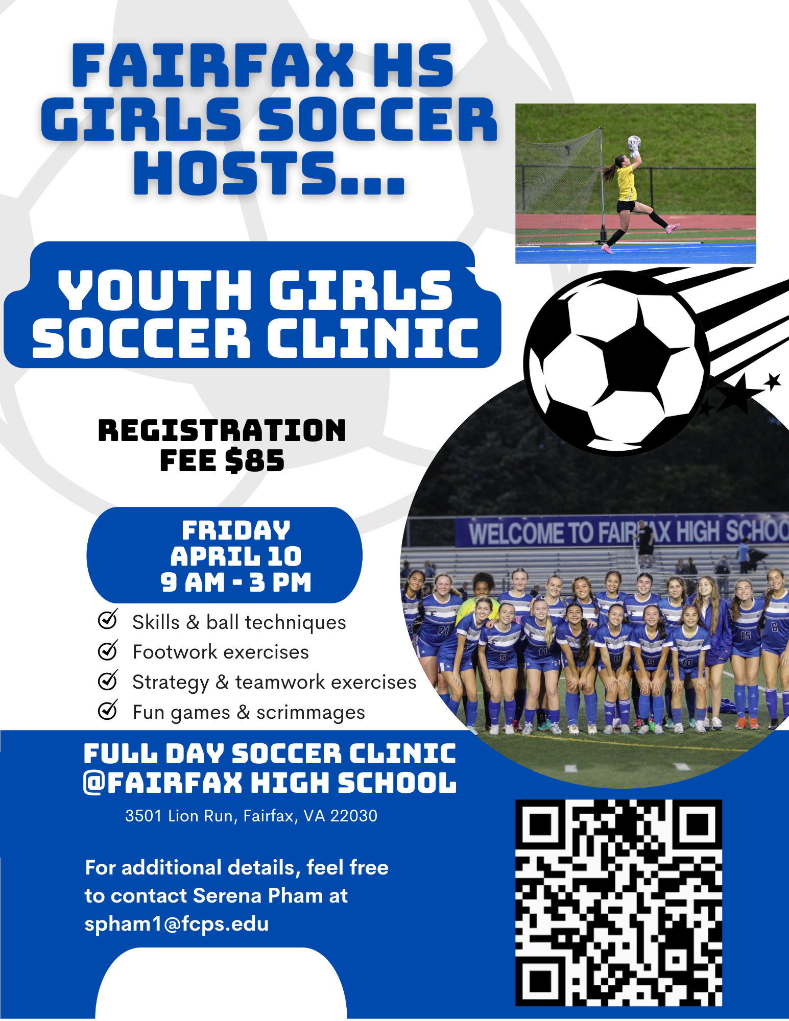 Campaign cover for 4:10.26 :: GIRLS SOCCER CLINIC @ Fairfax High School