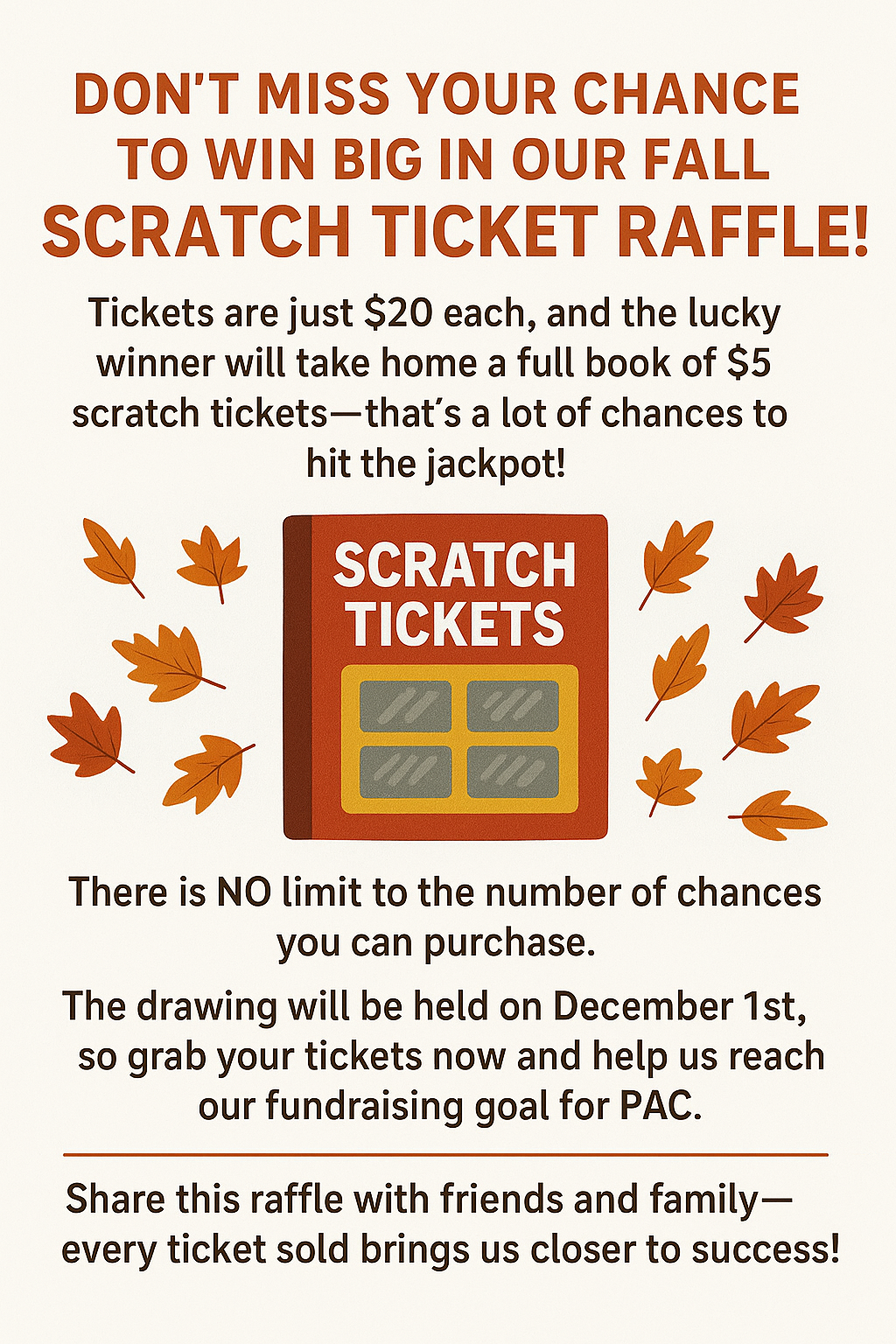 Campaign cover image for QMS PAC Fall Scratch Ticket Raffle