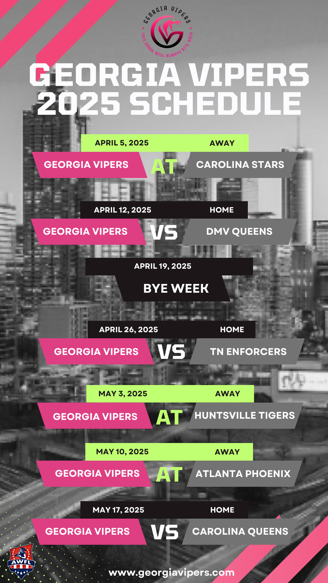 Campaign cover image for Georgia Vipers v Carolina Queens - May 17, 2025