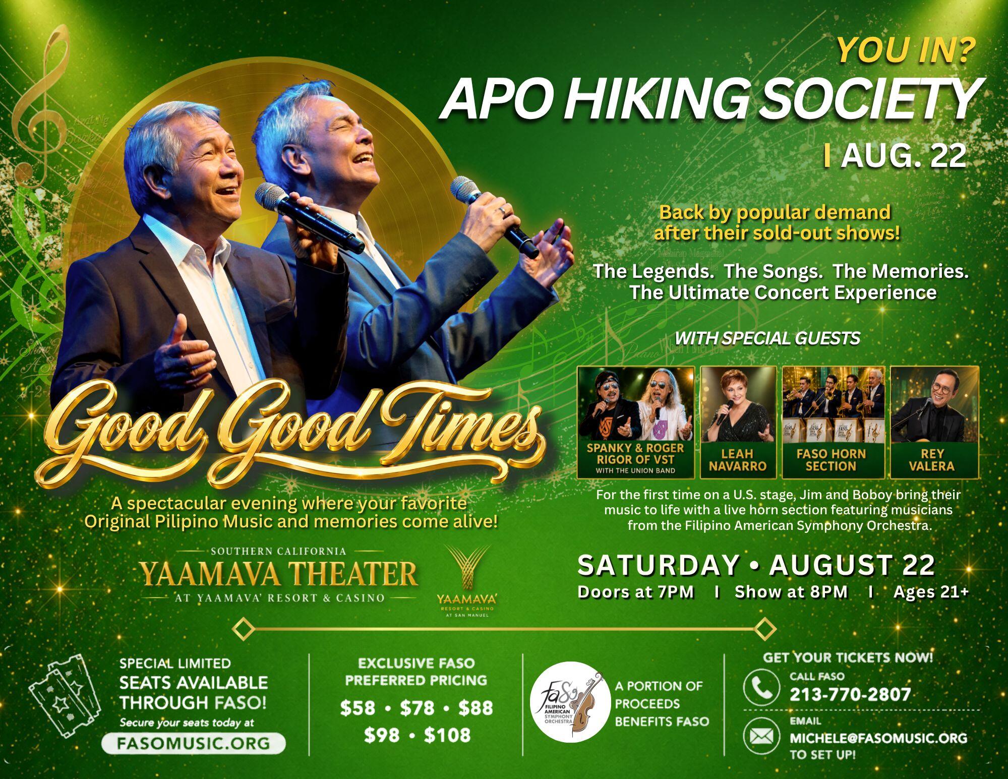 Campaign cover image for Apo Hiking Society featuring FASO
