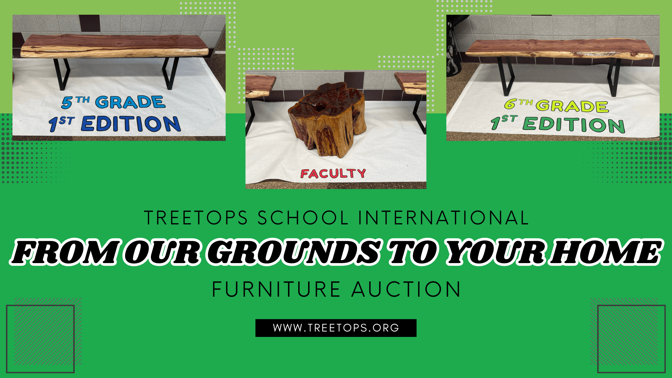 Campaign cover image for From Our Grounds to Your Home: Treetops Furniture Auction