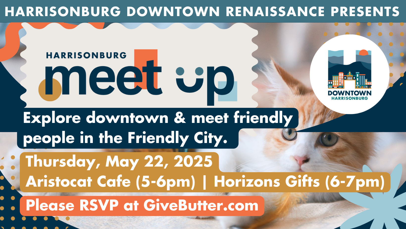 Campaign cover image for Harrisonburg Meet Up at Aristocat Cafe and Horizon Gifts