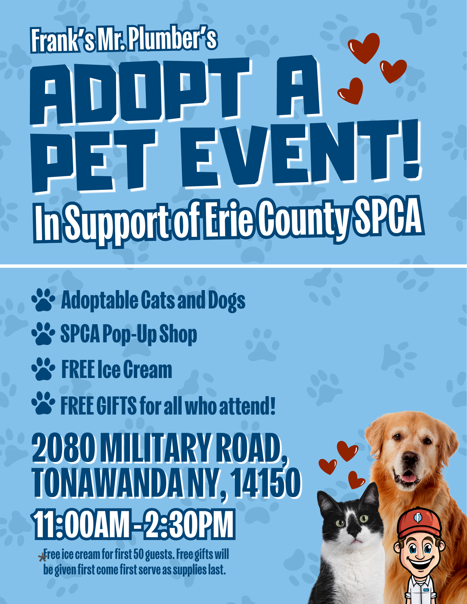 Campaign cover for Help Frank's Mr. Plumber Support Erie County SPCA