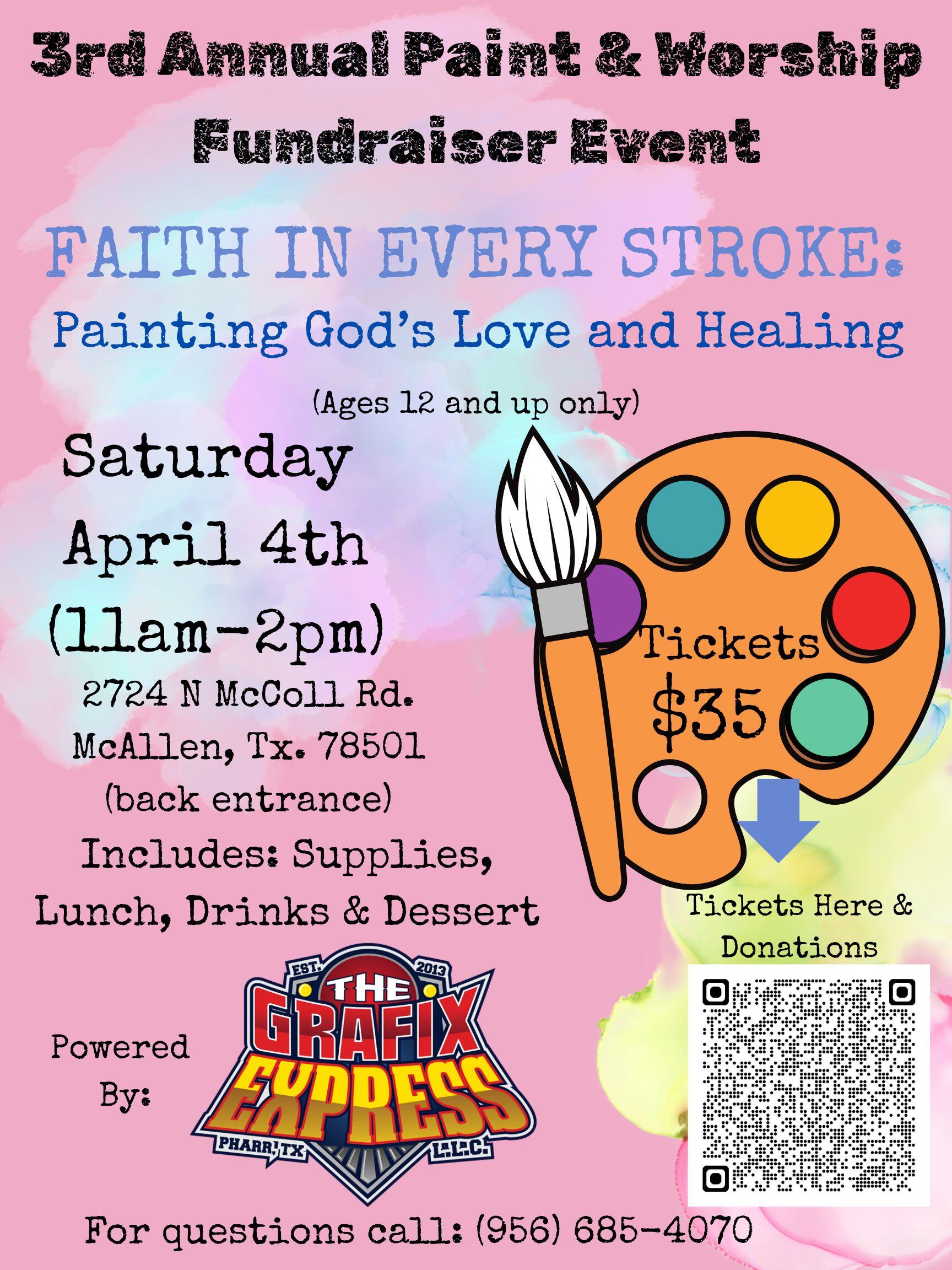 Campaign cover image for 3rd Annual Paint & Worship Fundraiser Event