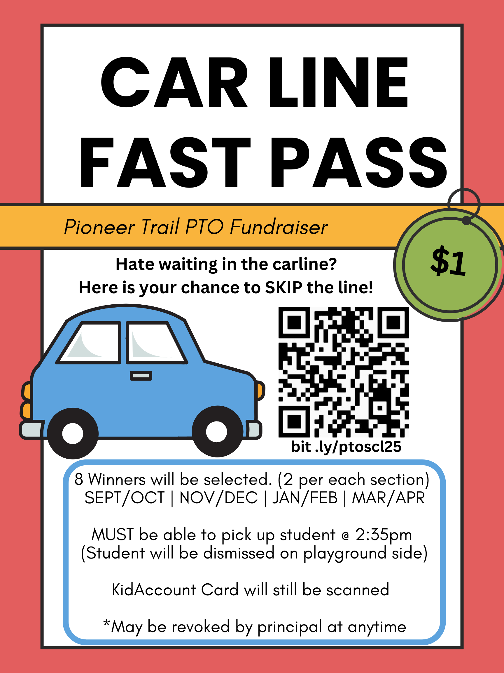 Campaign cover image for 2025 Carline Fast Pass Raffle