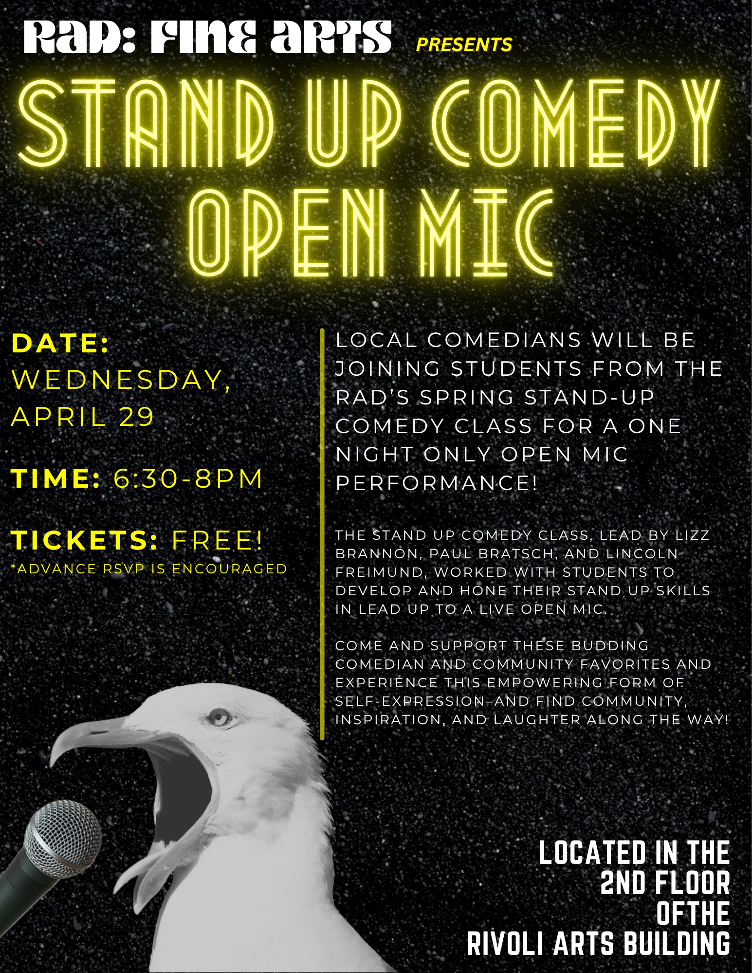 Campaign cover image for Stand-up Comedy Open Mic (4/29/26)