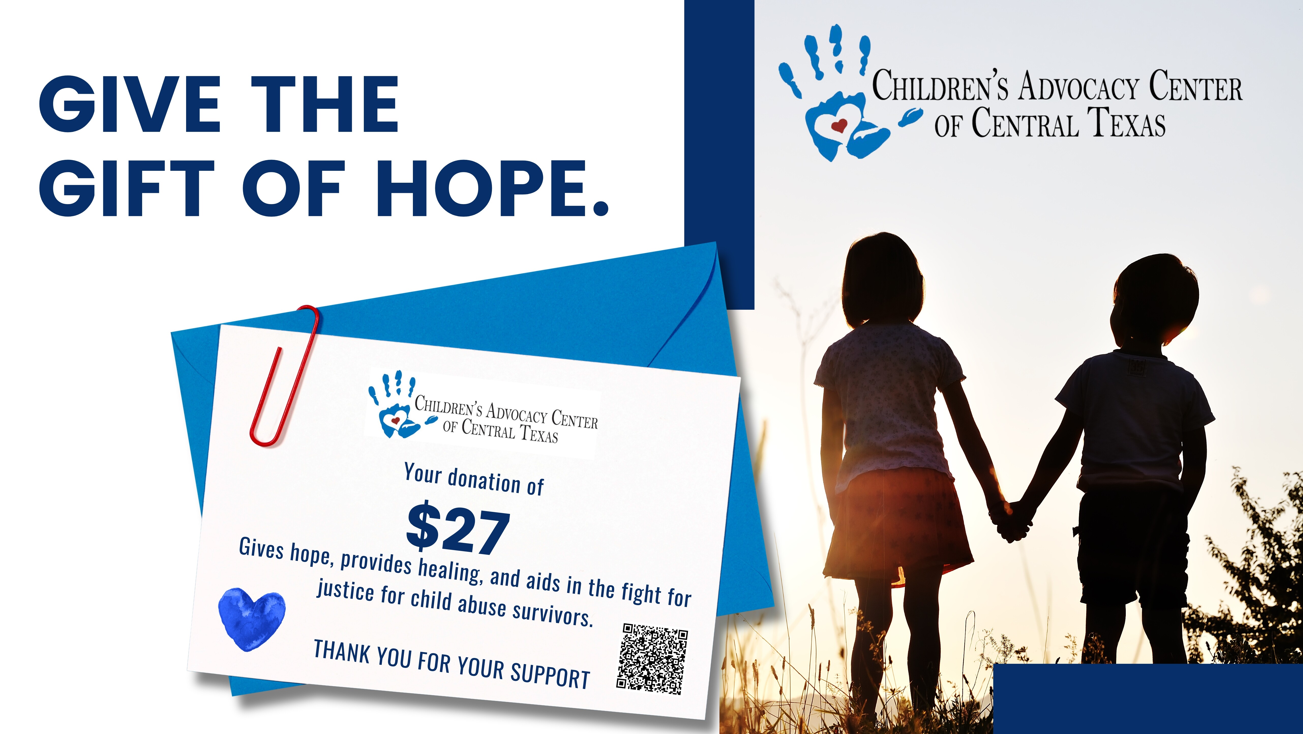 Campaign cover image for The Children's Advocacy Center of Central Texas Envelope of Hope Giving Campaign