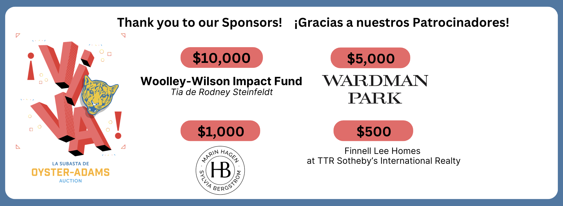 Campaign cover image for Oyster Adams 2026 Auction | Subasta