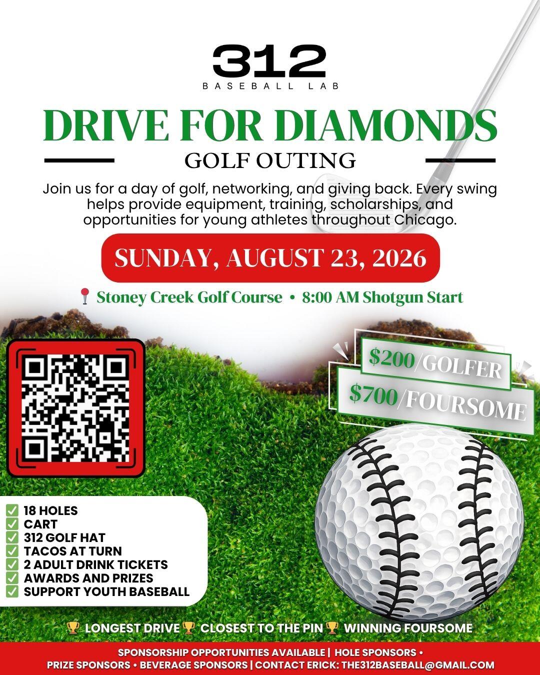 Campaign cover image for 312 Baseball Lab | Drive for Diamonds ⛳️