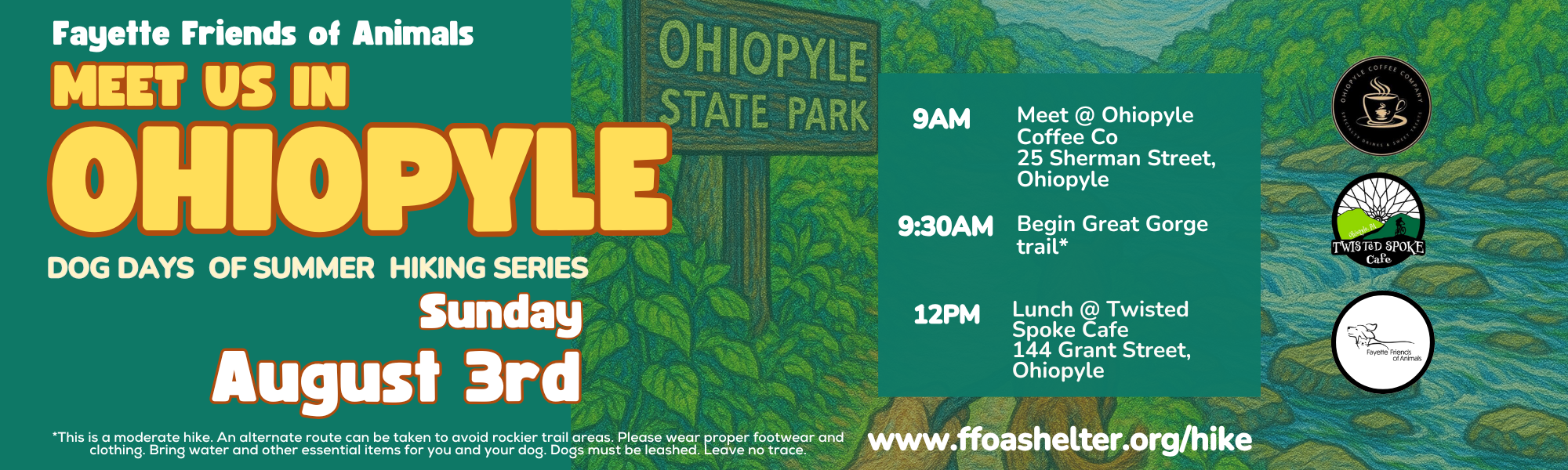 Campaign cover image for Dog Days of Summer Hiking Series- Ohiopyle