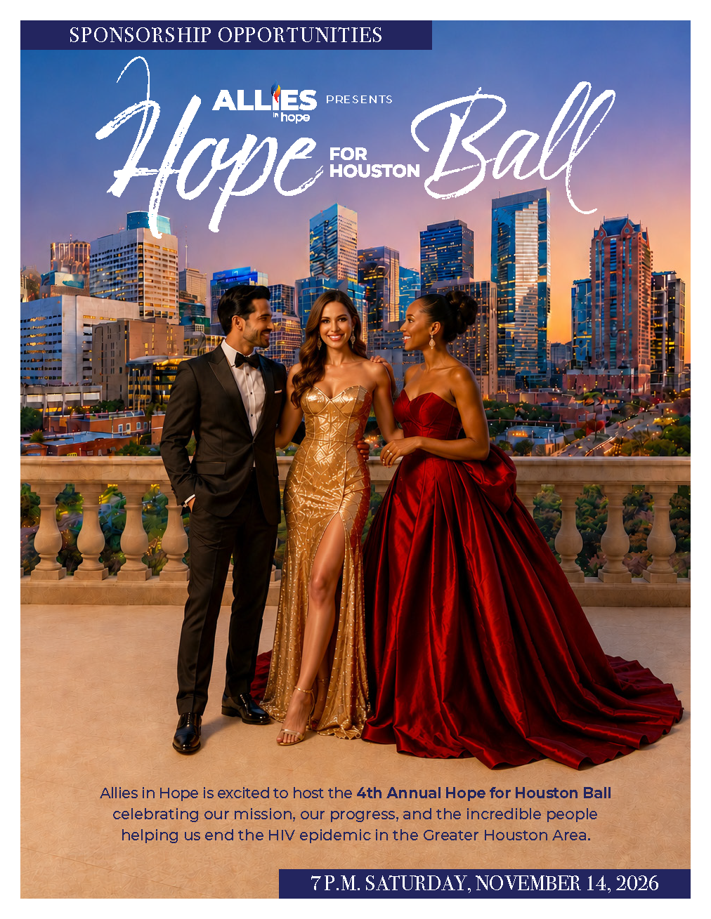 Campaign cover image for Hope for Houston Ball Cara & Daryll Wright