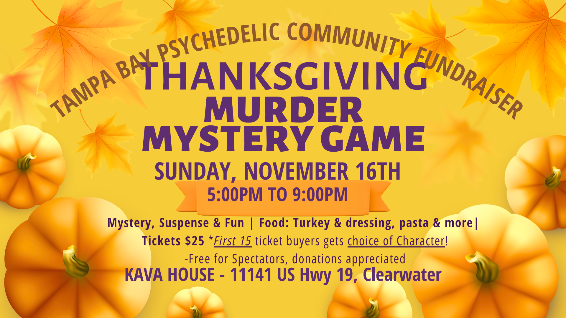 Campaign cover image for Murder Mystery Night - Cranberries, Turkey & Murder!