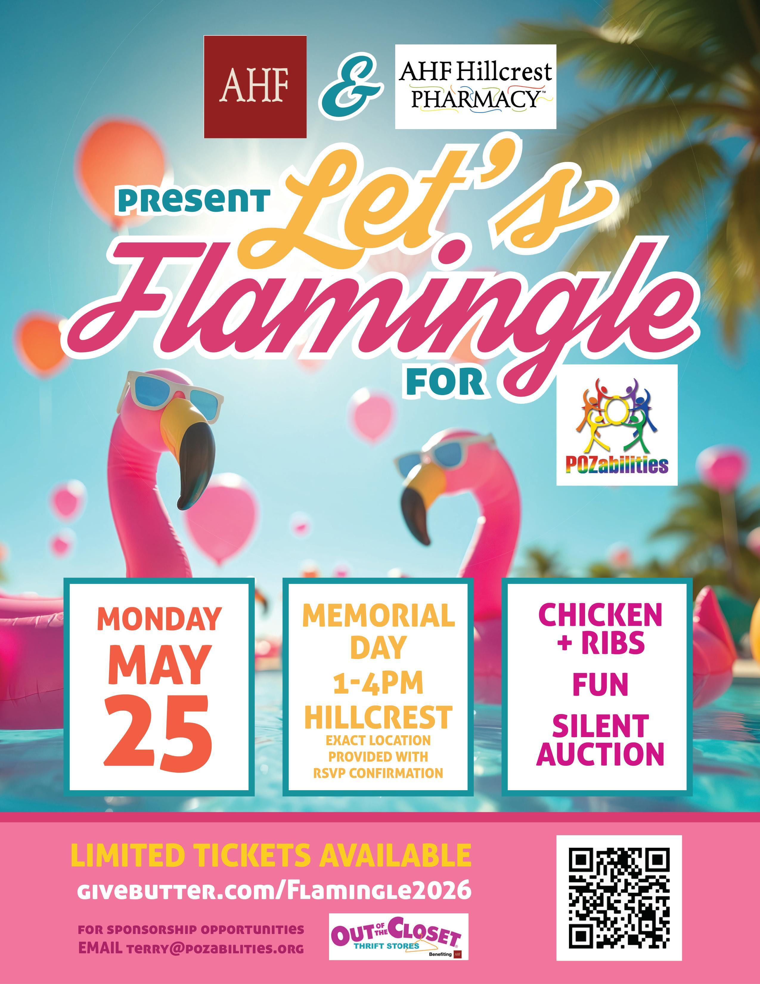 Campaign cover image for Let's Flamingle for POZabilities 2026