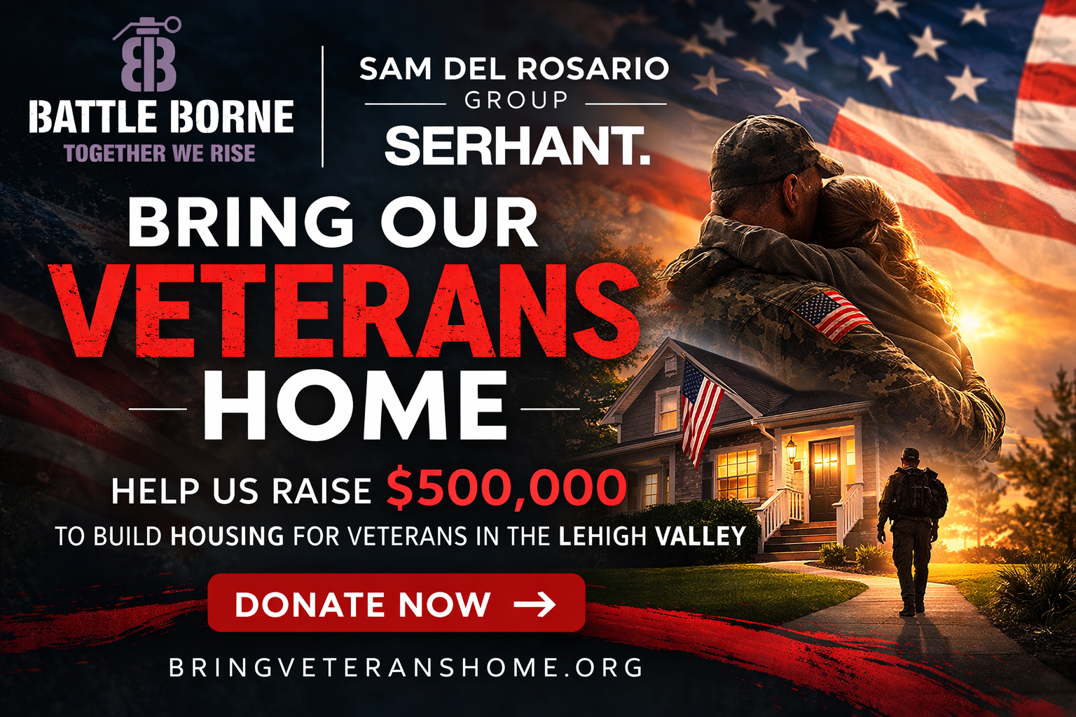 Campaign cover image for Battle Borne Veterans Home Initiative – Lehigh Valley