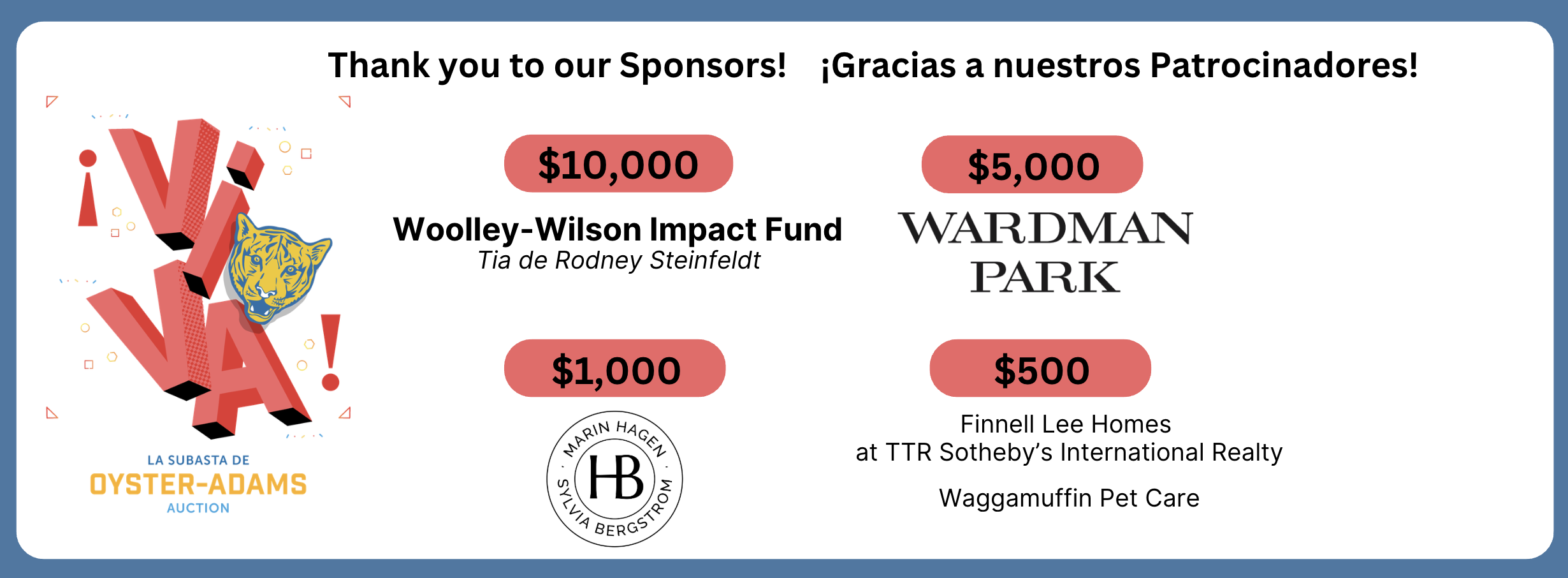 Campaign cover image for Oyster Adams 2026 Auction | Subasta