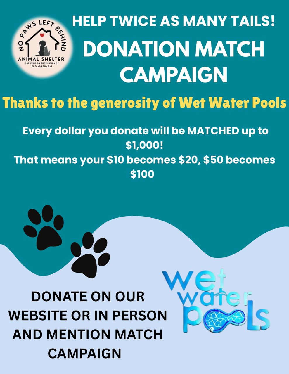 Campaign cover image for 100th Animal Wet Water Pools Match Campaign
