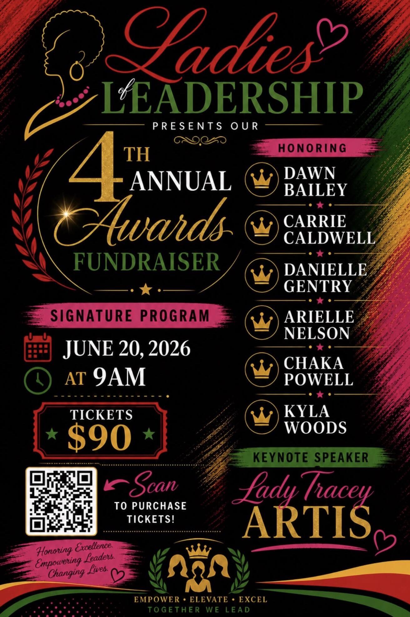 Campaign cover image for 4th Annual Ladies of Leadership Awards Banquet & Fundraiser