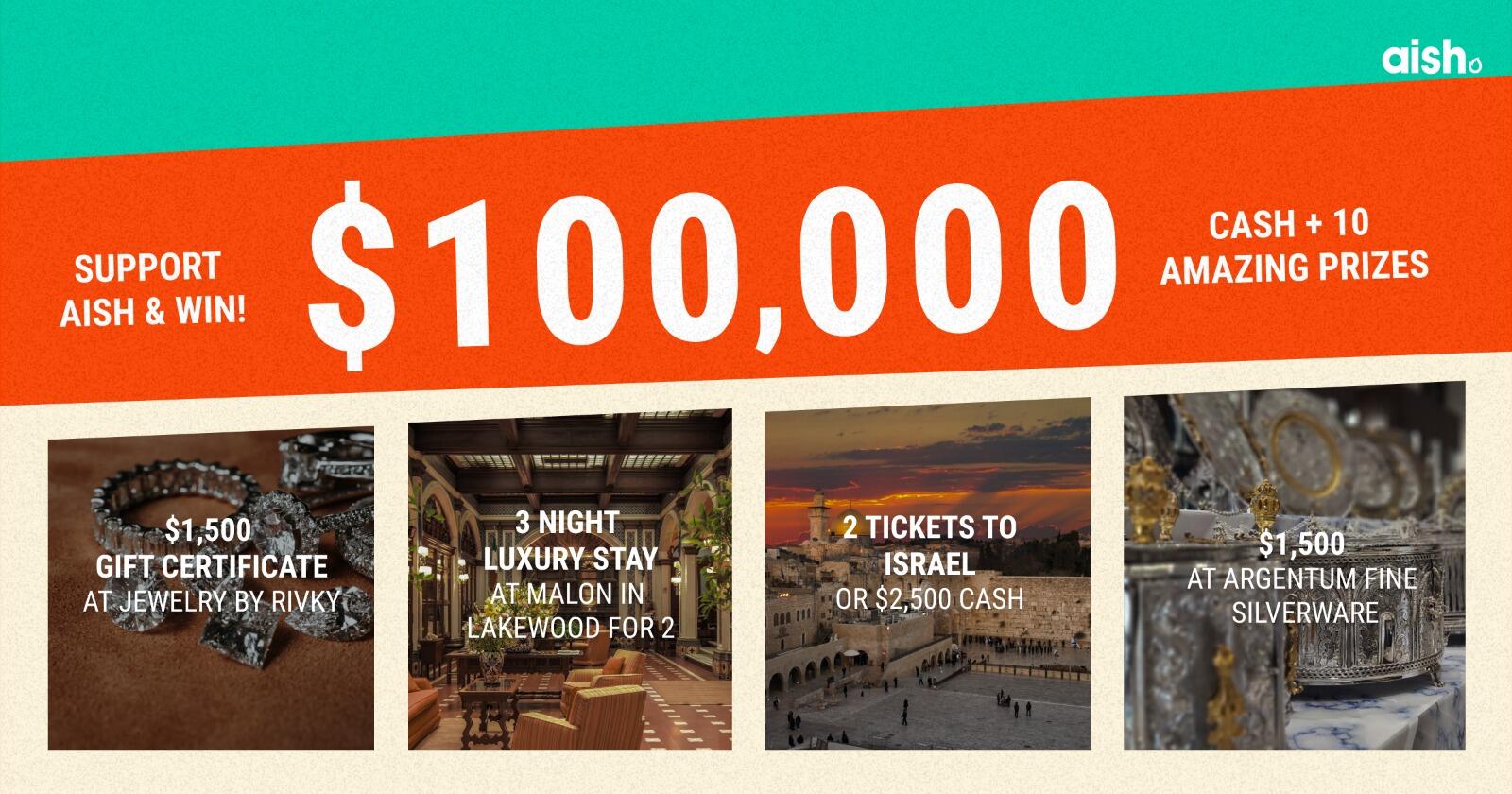 Campaign cover image for Aish Sweepstakes 2025-26