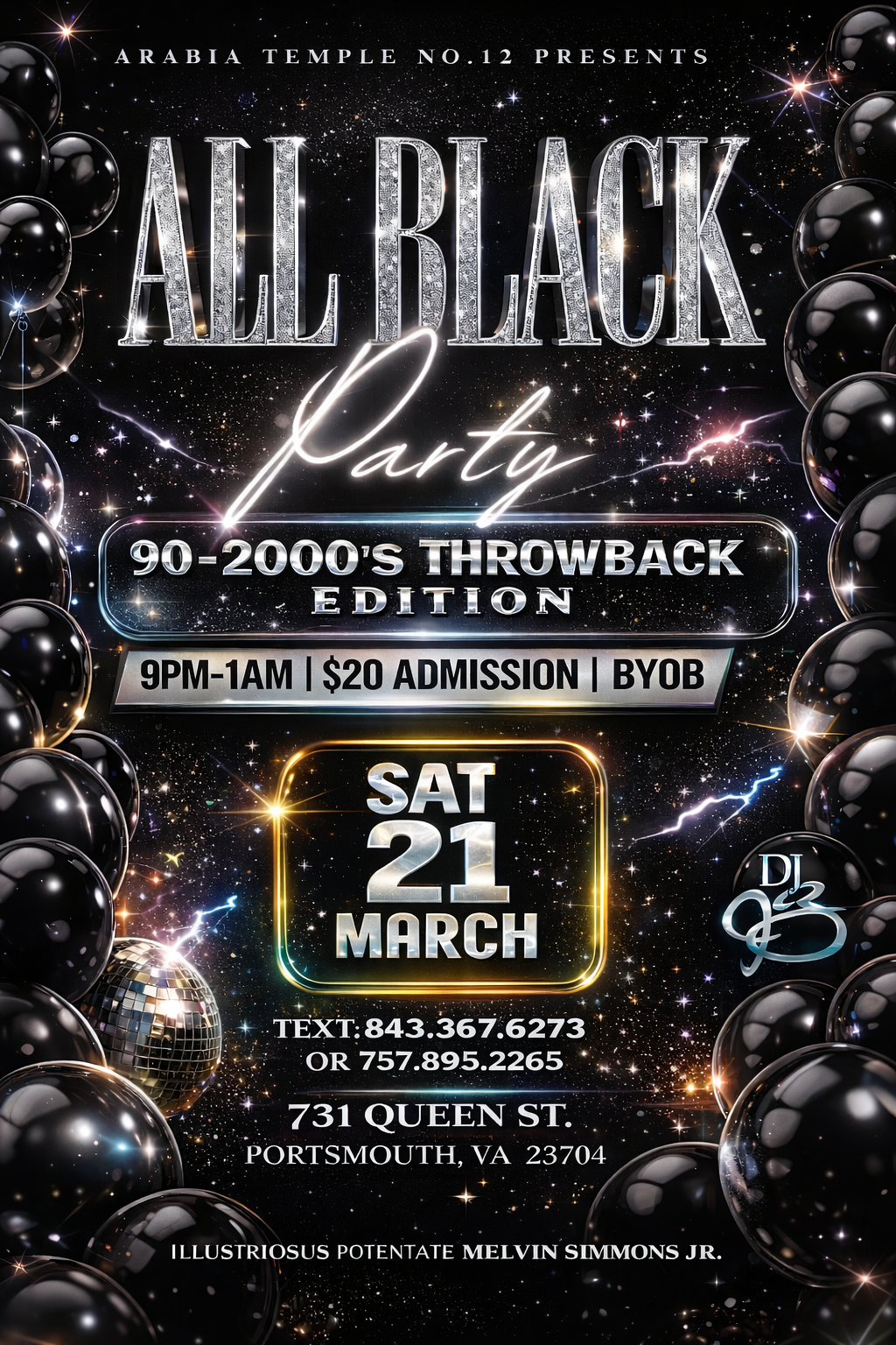Campaign cover image for Arabia Temple No. 12 All Black Party