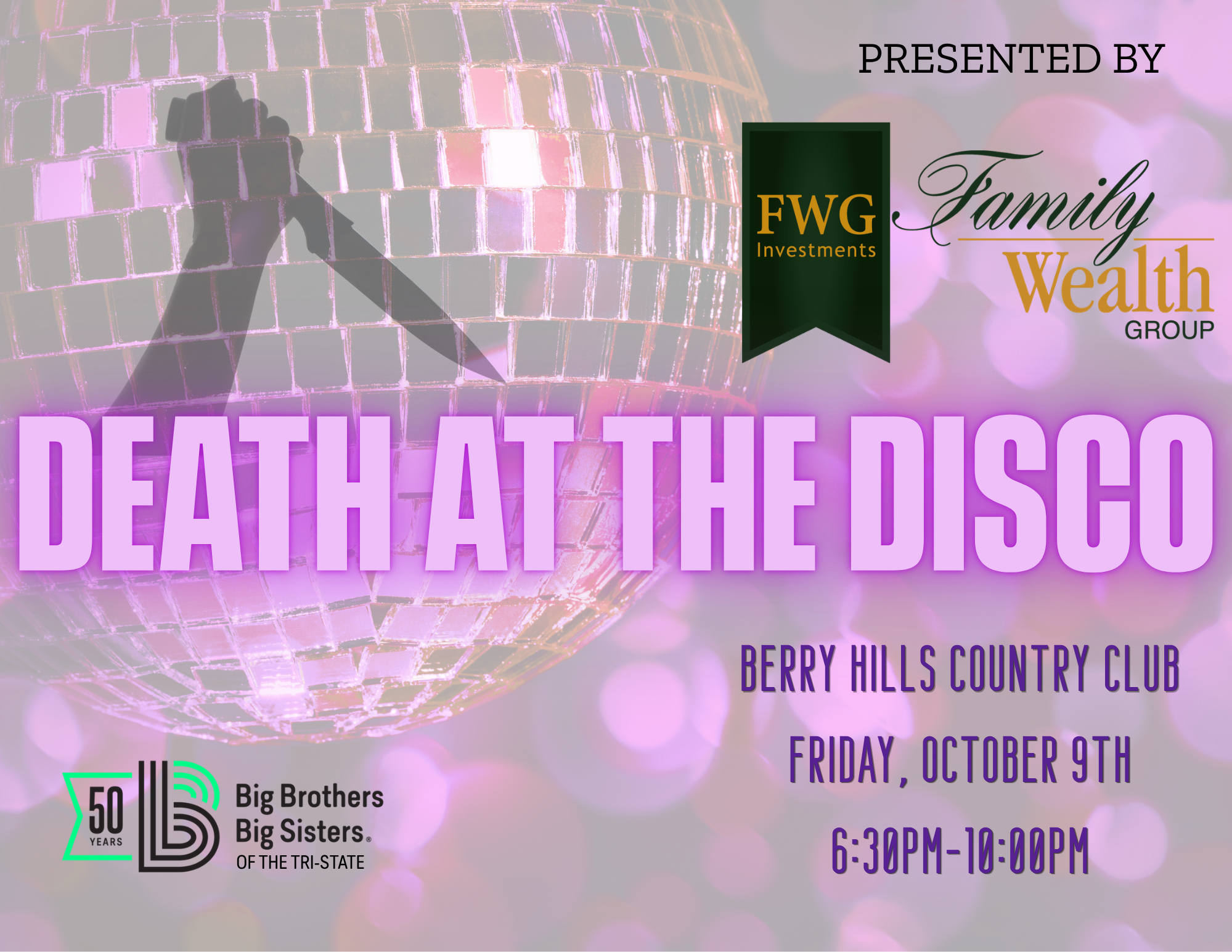 Campaign cover image for Death at the Disco: BBBS Murder Mystery Dinner