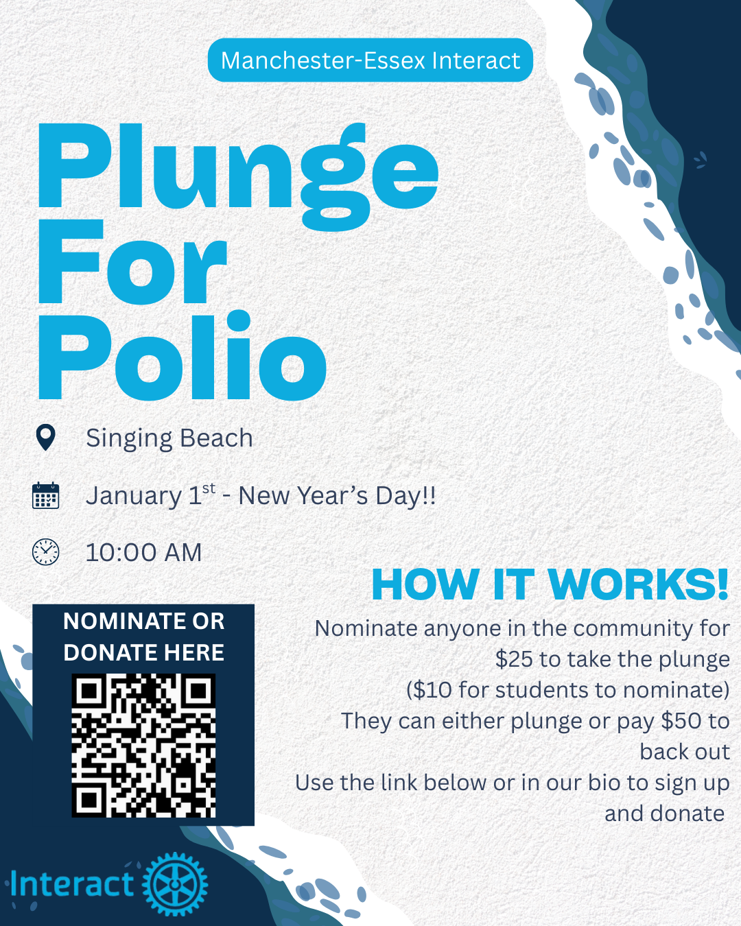Campaign cover image for Manchester-Essex Interact: Plunge for Polio 2025