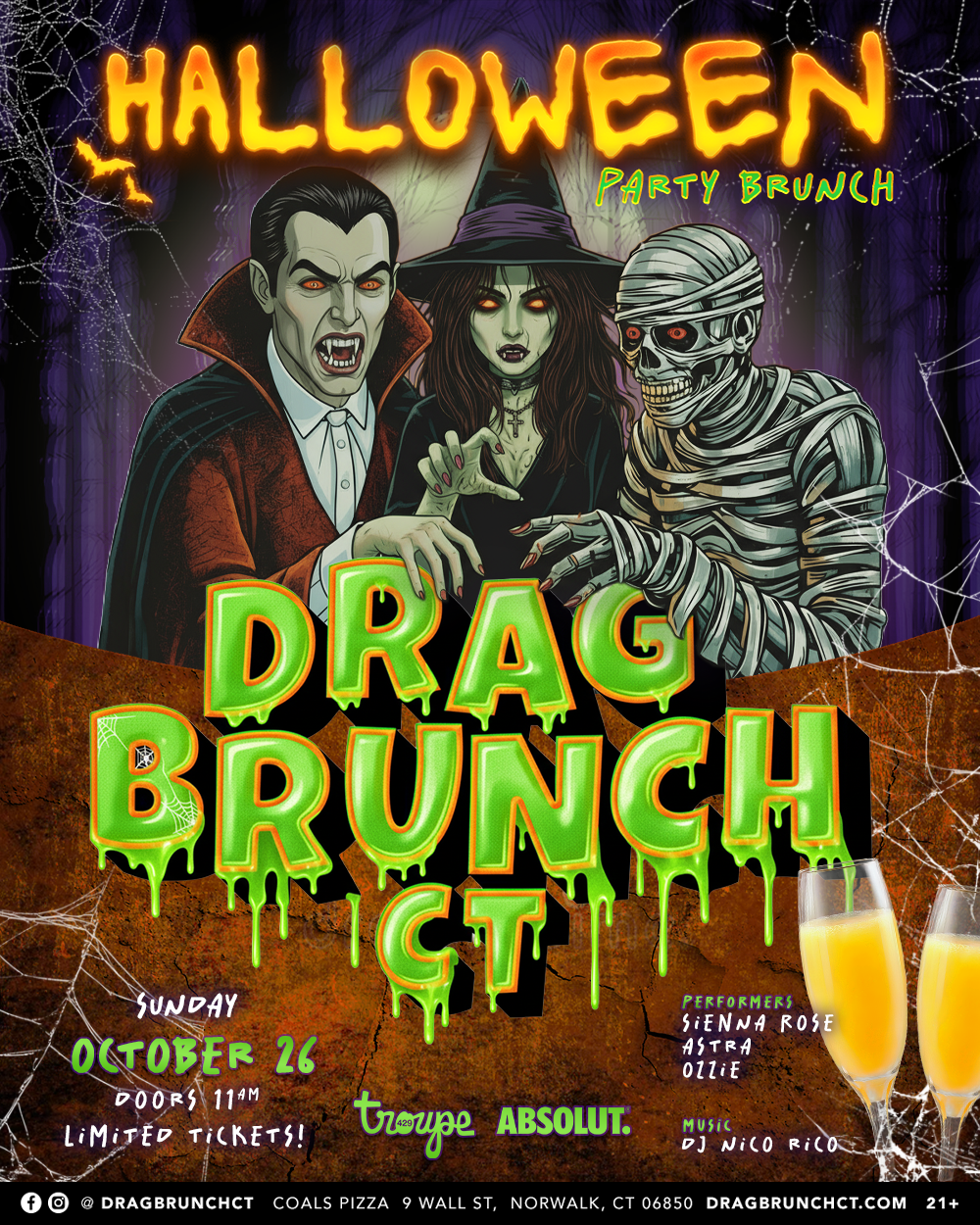 Campaign cover image for Drag Brunch CT : Spooky Brunch (11:00AM - SUN OCT 26, 2025