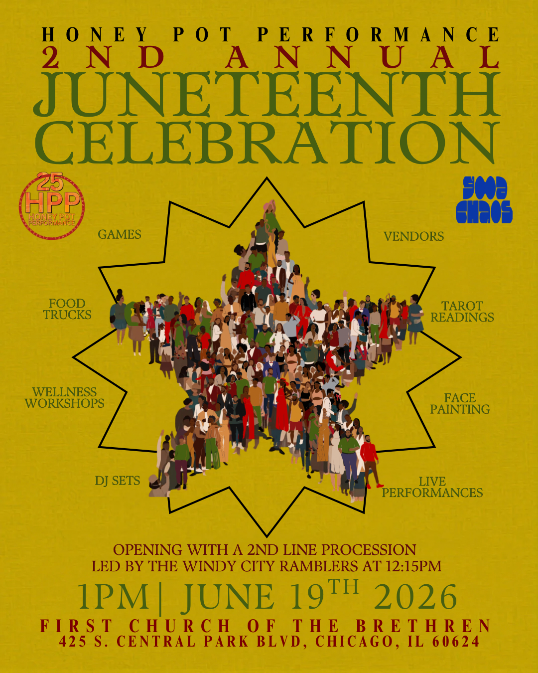 Campaign cover image for Honey Pot Performance Spring 2026 Programs: Celebrating 25 Years of Radical Presence, Performance, and Power