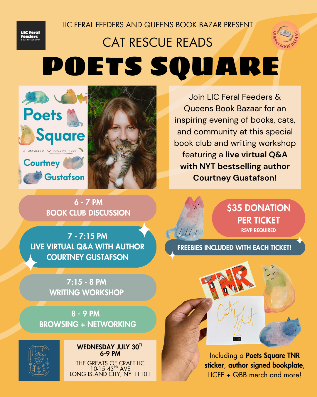 Campaign cover image for LICFF x QBB Cat Rescue Reads: Poets Square