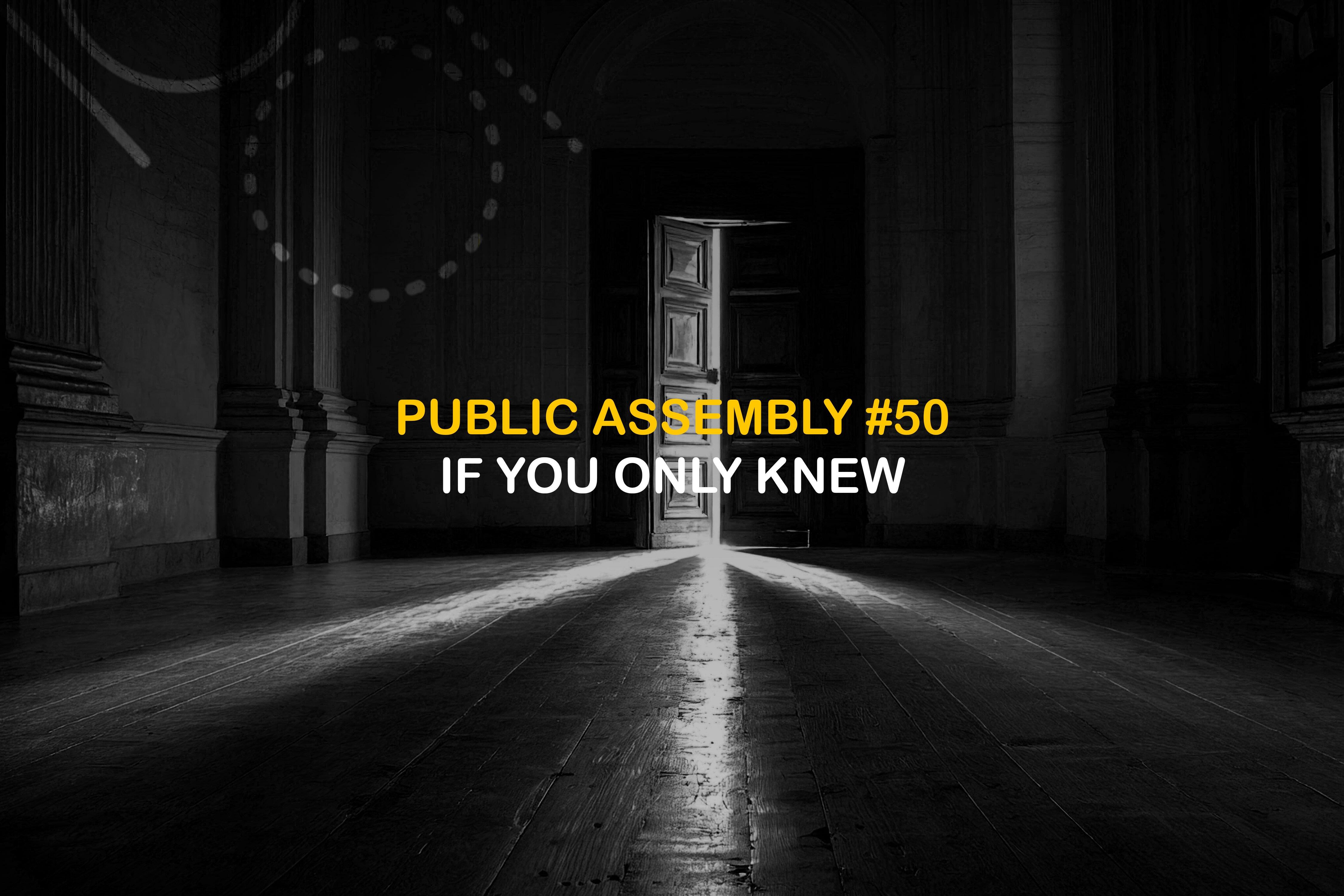 Campaign cover image for PUBLIC ASSEMBLY #50: "If You Only Knew"